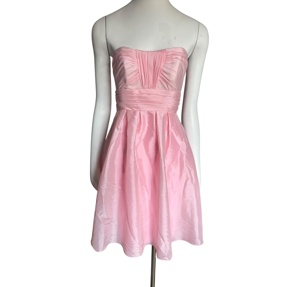 Pink Strapless Dress Party‎ Cocktail Formal Occasion Fit and Flare
